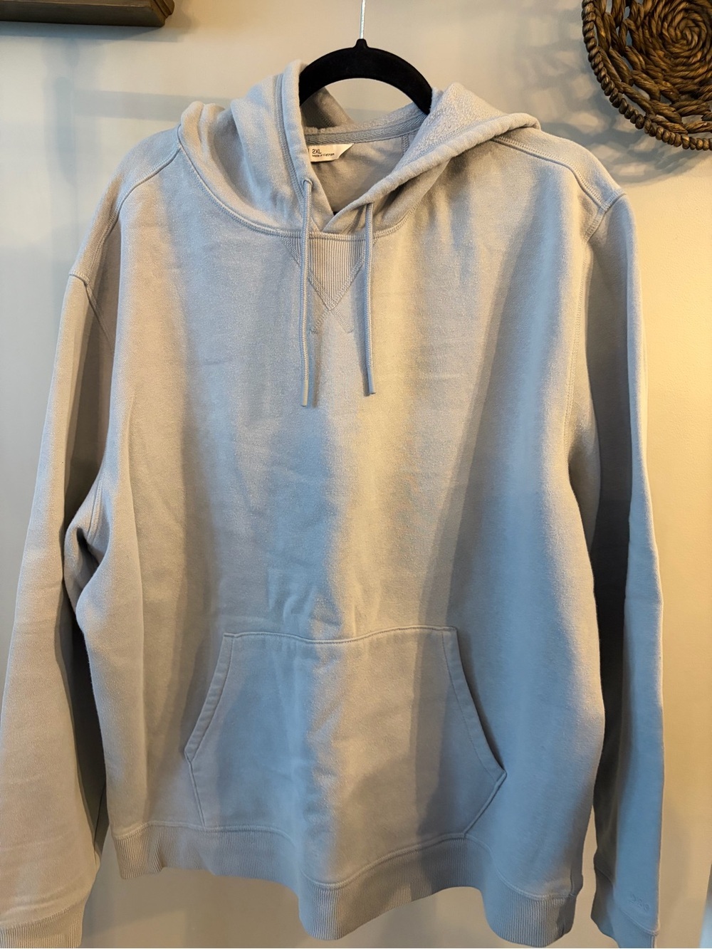 DSG Men's Light blue- Gray Pullover Hoodie - Casual Comfort XXL